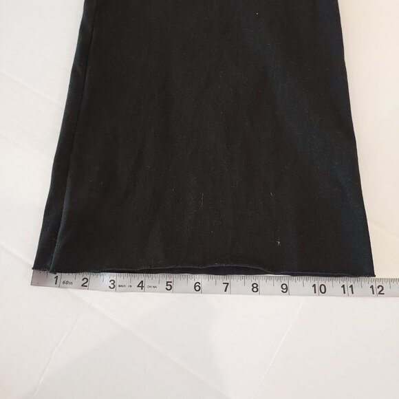 Lysse Erin High Waist Wide Leg Denim Black Pants Size Med - Picture 7 of 12